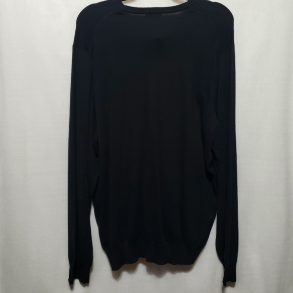 Black V Neck Sweater* 100% Cotton *NWT* Sz XL * - Picture 3 of 6